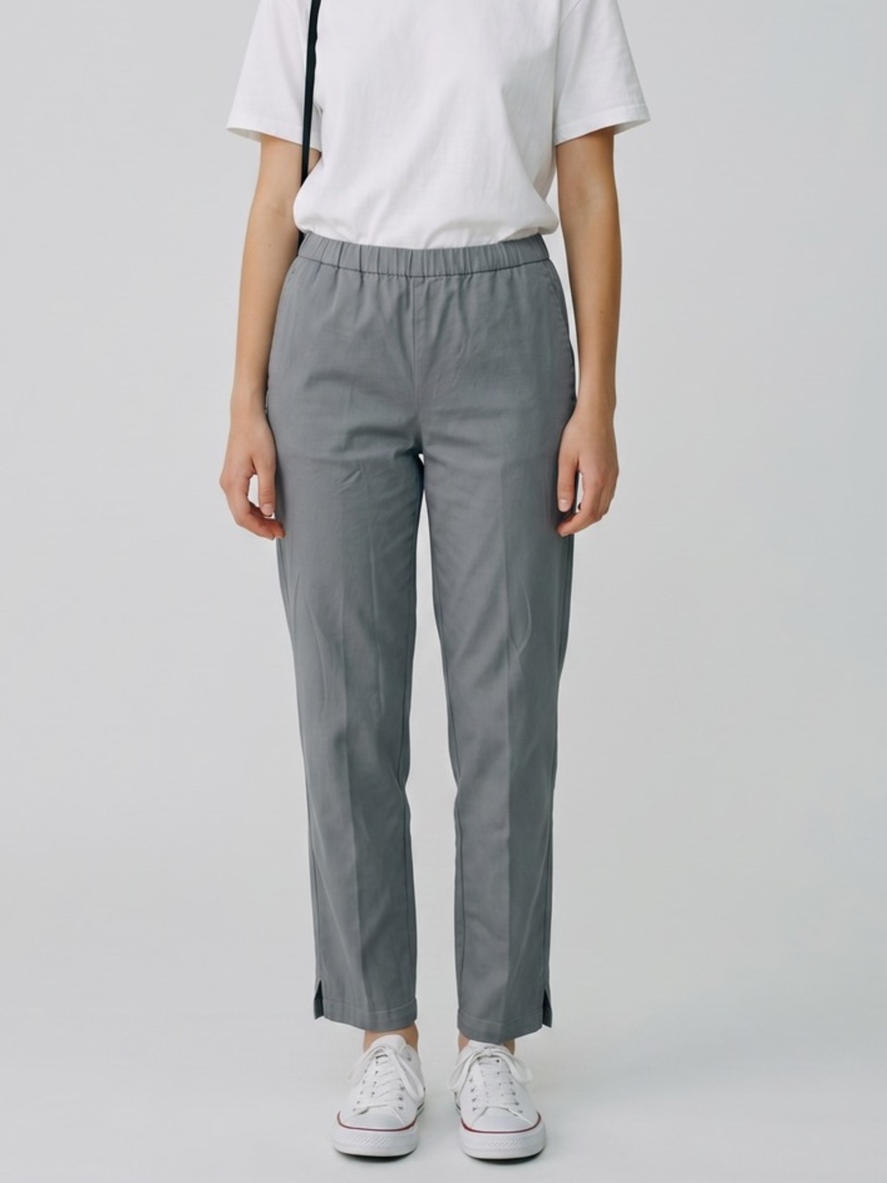 EILEEN FISHER Organic Cotton Twill Slim Ankle Pant